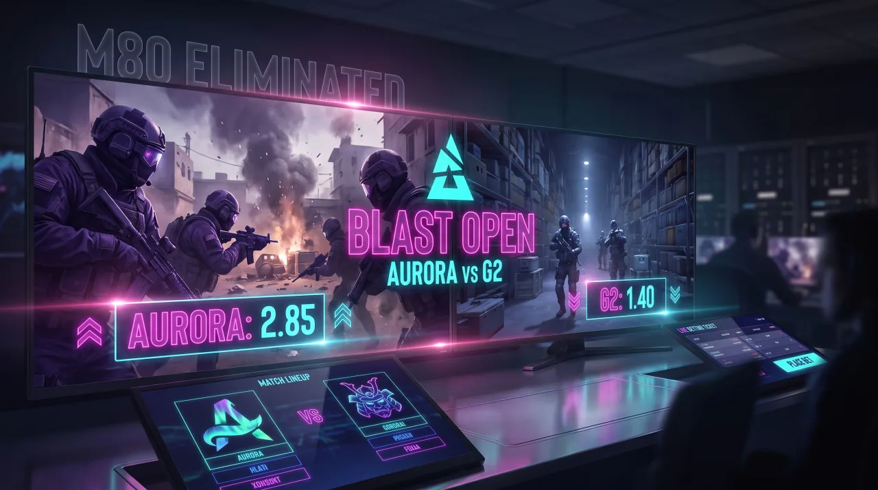 Aurora Eliminates M80 to Face G2 at BLAST Open