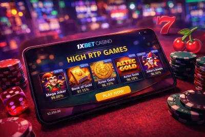 Top 10 Mobile Games with Highest RTP on 1xbet