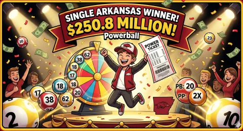 Arkansas Ticket Wins $250.8 Million Powerball Jackpot