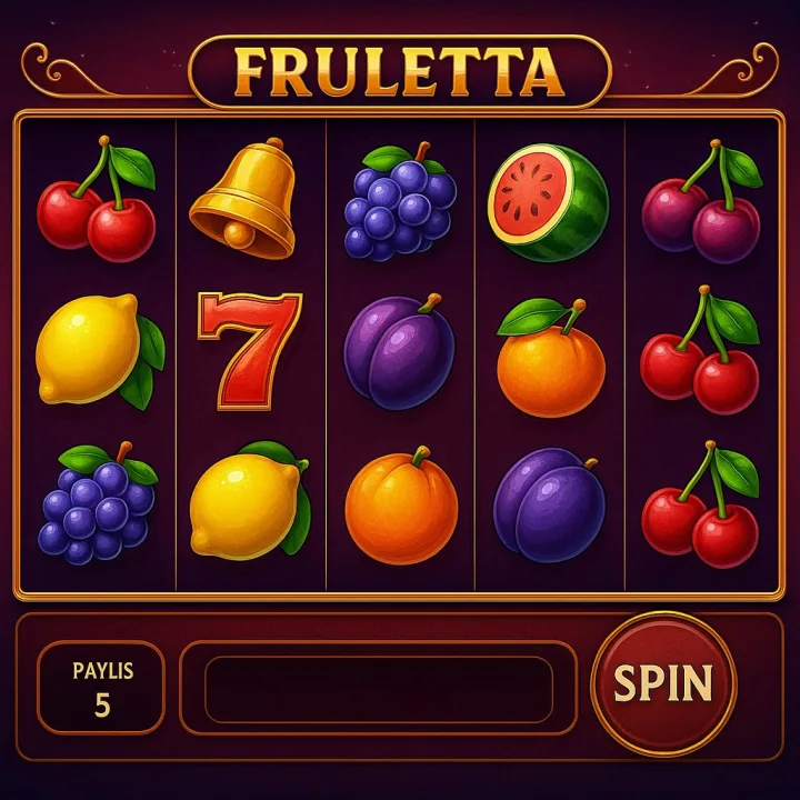 Fruletta slot game with colorful fruit reels