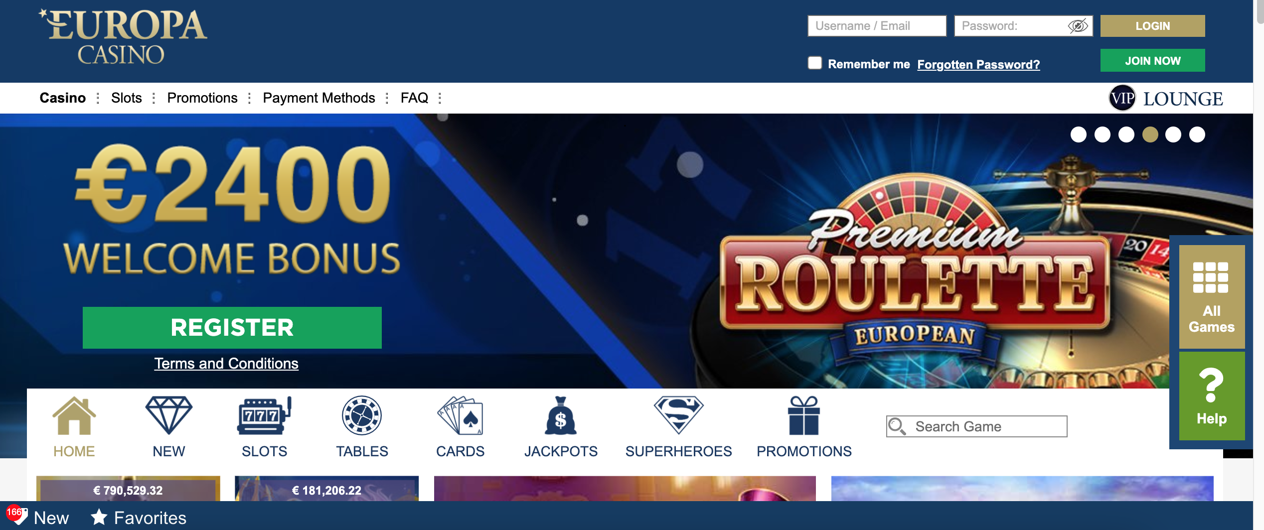 europa casino бездепозитный бонус