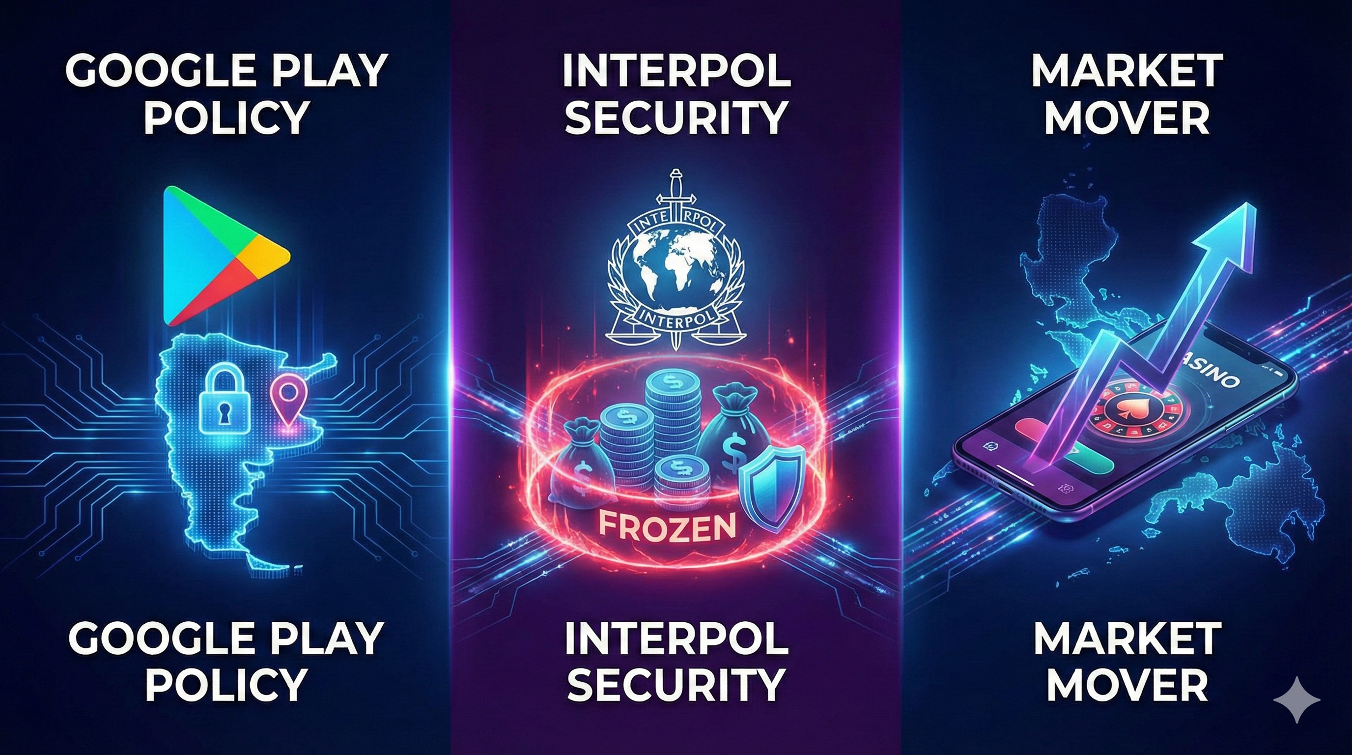 Google actualiza la política de juegos con dinero real en Argentina; Interpol incauta criptoactivos