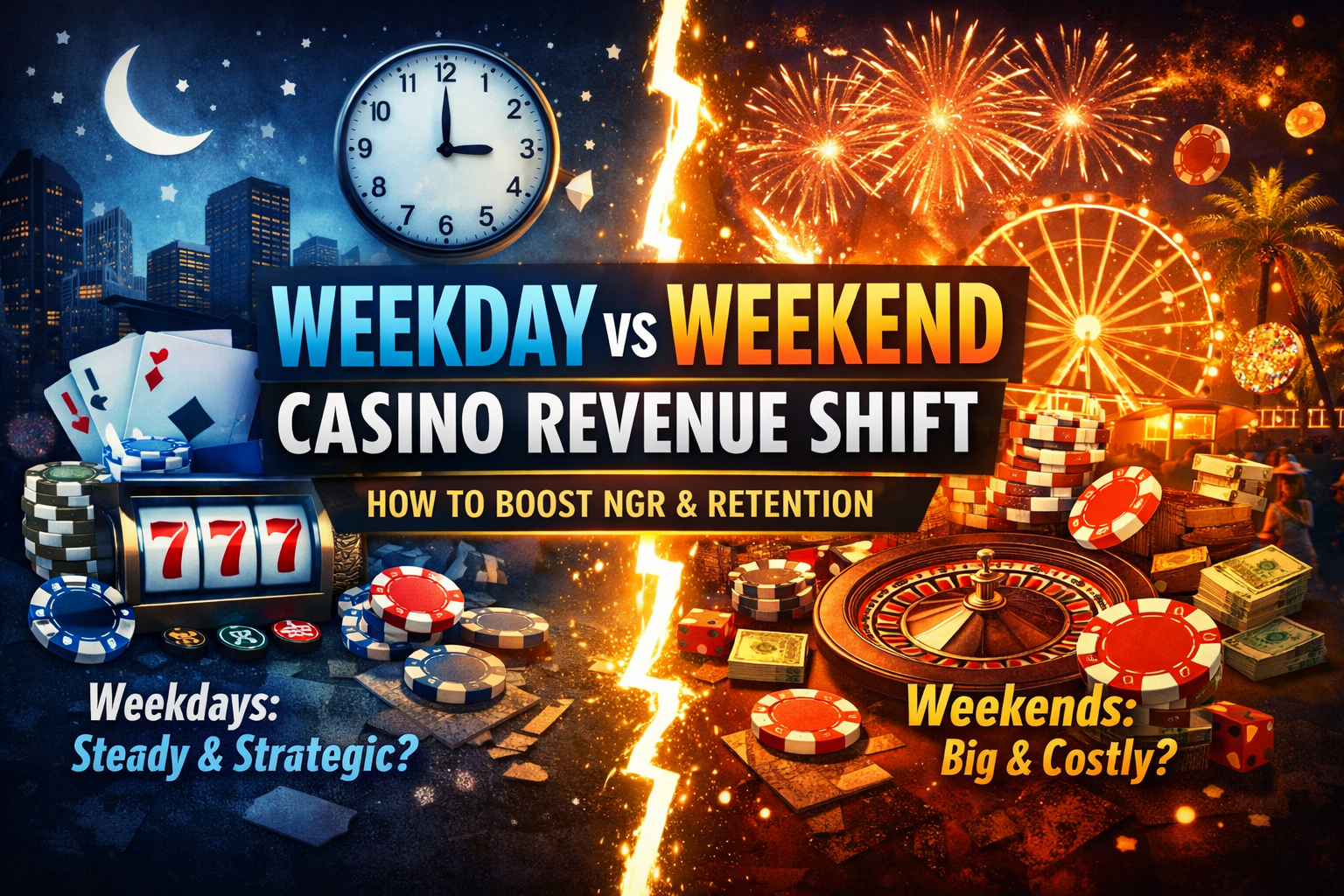 When Casino Players Spend Most: The New Weekday–Weekend Revenue Reality (and How to Win)