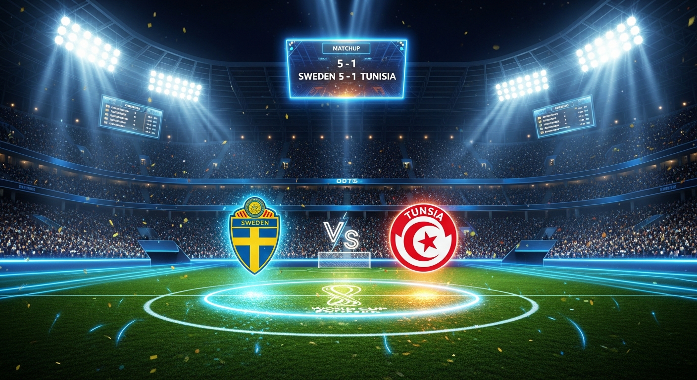 Graham Potter leder Sverige till 5-1 VM-öppningsseger