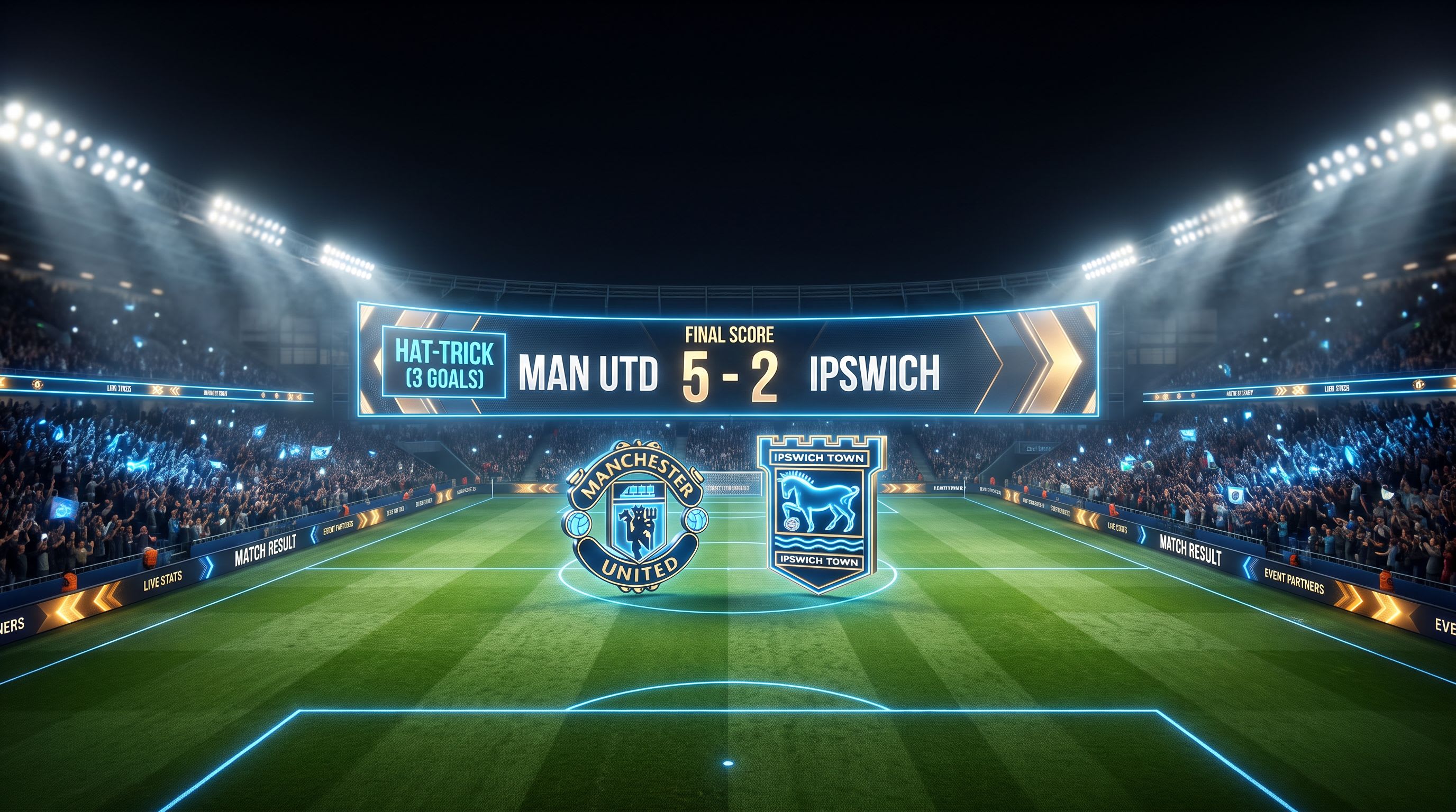 Bruno Fernandes Hat-Trick Secures Man Utd 5-2 Win Over Ipswich