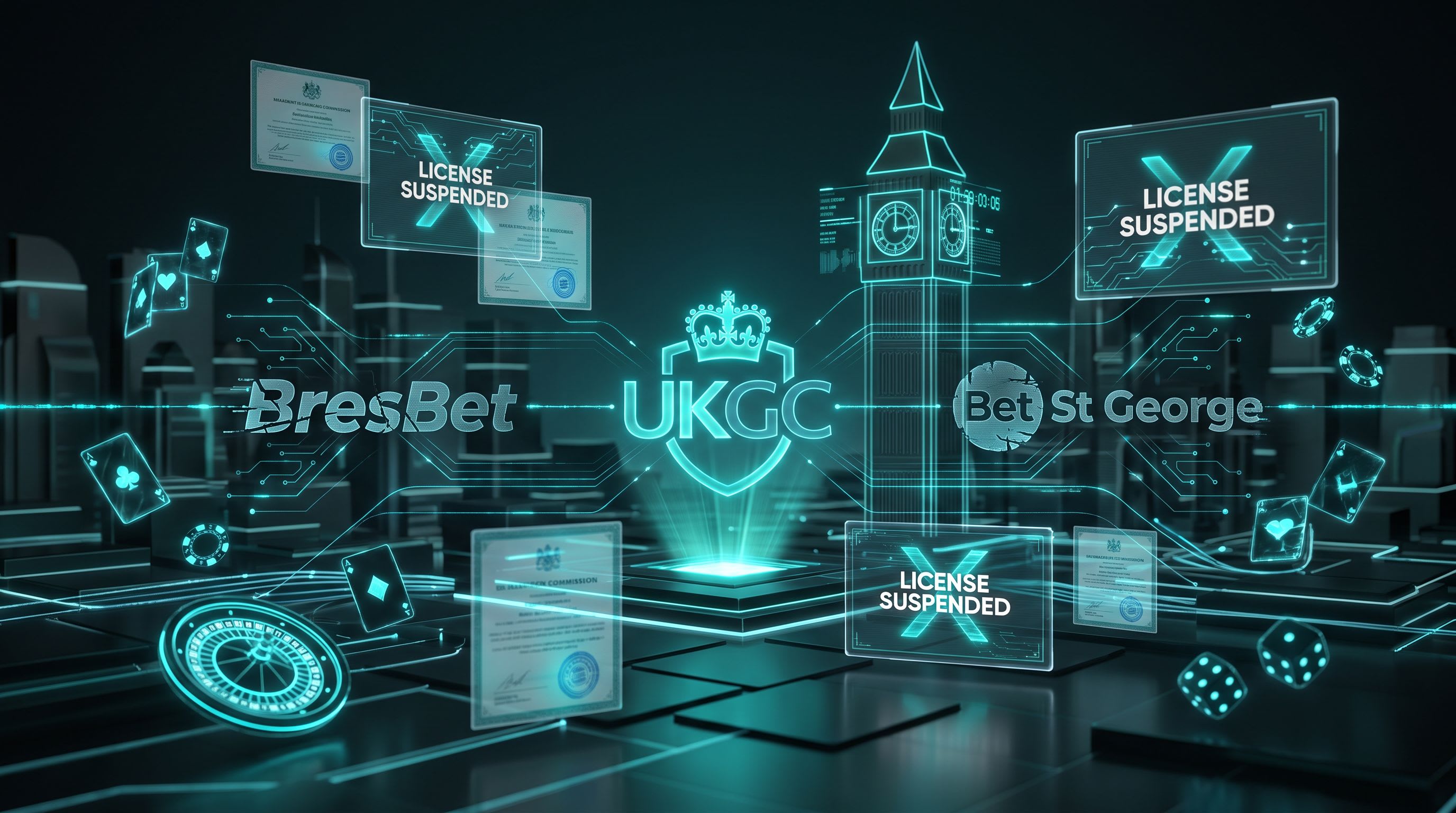 UKGC Suspends BresBet, Bet St George Operating Licences