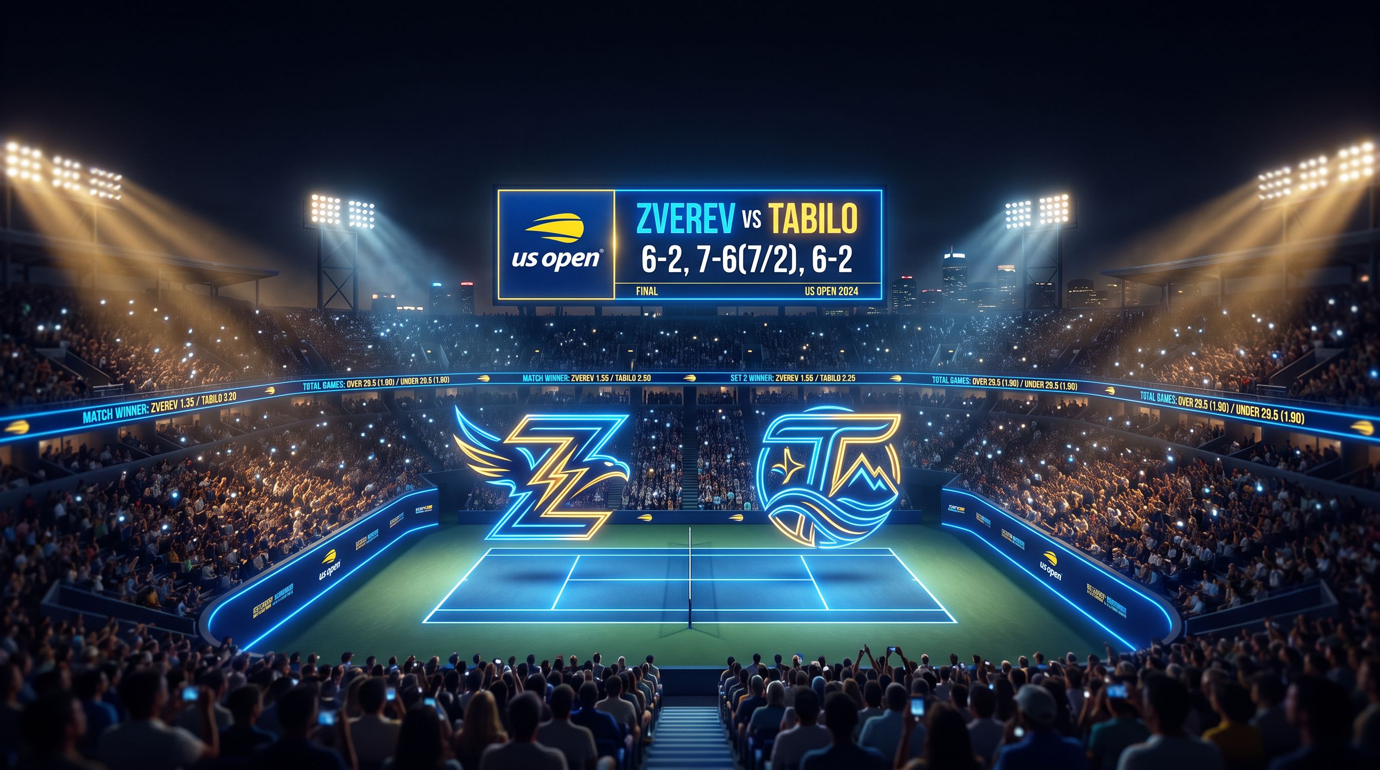Alexander Zverev Sweeps Alejandro Tabilo at US Open