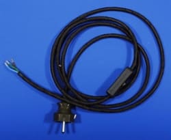 KABEL 3VEIS MED PLUGG BOMULL BRUN 3 x 0,75 MMª - 2