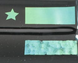 DIKROSLIDE 20x20CM BLÅ-GULL DIKROISK FOR ALLE TYPE