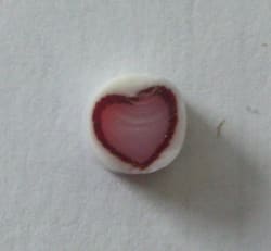 MILLEFIORE COE90 HJERTE   RØD 2204