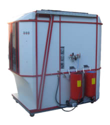 SANDBLÅSINGSKABINETT MED INTEGRERT SYFONSYSTEM OG