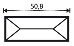 FASETT BLYANT 1,91 cm x 5,08 cm
