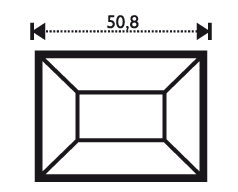 FASETT ISROSE RETT 3,81 cm x 5,08 cm