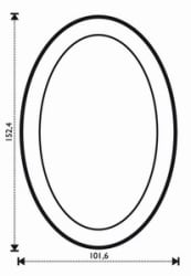 FASETT OVAL 10,16 cm x 15,24 cm