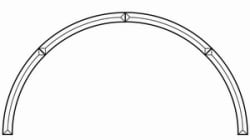 FASETT BUE RADIUS 61cm 4 STK