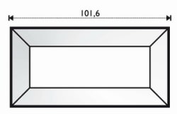 FASETT SPEIL 5,08 cm x 10,16 cm
