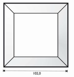 FASETT SPEIL 10,20 cm x 10,2 cm