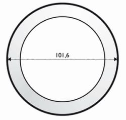 FASETT SPEIL SIRKEL 10,16 cm