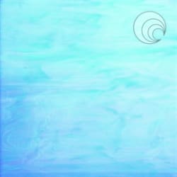 HVIT MED SKYER I HIMMELBLÅ 122x61CM