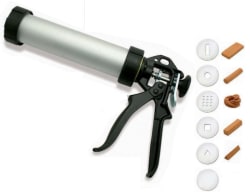 LEIRESPRØYTE 6 SJABLONGER 33CM LENGDE ø5 CM