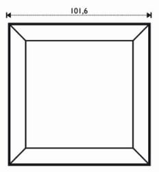 FASETT ISROSE RETT 10,16 cm x 10,16 cm