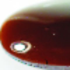 GLASS JUVEL 18 X 13 MM MØRK RAV