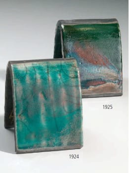 ATOLL MØRK GRØNN RAKU MED KOBBER LUSTER EF.1 KG