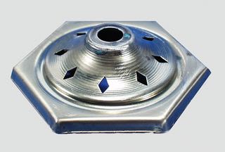 LAMPEKAPPE 6-KANT MESSING ROMBE 4,2CM