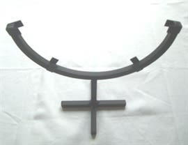 RUND TALLERKENHOLDER 20CM SORT METALL