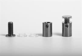 DISTANSESTYKKE FOR MAKS 15MM GLASS V2A, MED FIKSER