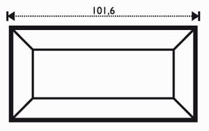 FASETT ISROSE RETT 5,08 cm x 10,16 cm