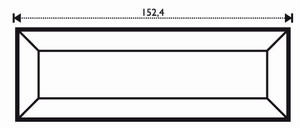 FASETT ISROSE RETT 5,08 cm x 15,24 cm