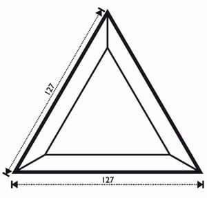 FASETT TRIANGEL 12,70 cm x 12,70 cm x 12,70 cm