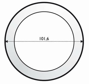 FASETT SPEIL SIRKEL 10,16 cm