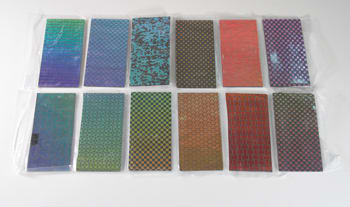 DIKROISK PRØVESETT LASER. SORT 12STK 5X10CM