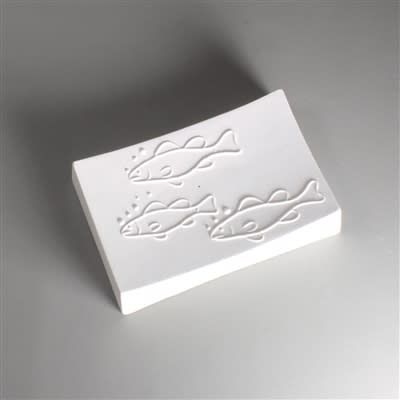 FUSINGFORM SÅPESKÅL FISK  15X10X2,5 CM M. MØNSTER