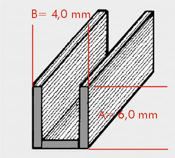 U-BLY FLAT 6x4 MM 2 M/STK. 50KG KASSE=CA. 196 STK.