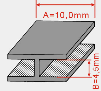 H-BLY FLAT 10x4.5 MM 2 M/STK. 50KG KASSE=CA. 120 S