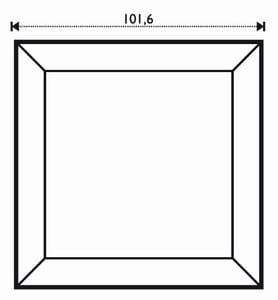 FASETT ISROSE RETT 10,16 cm x 10,16 cm