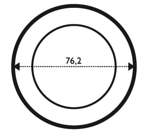 FASETT SIRKEL 7,62 cm