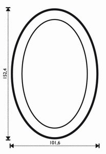 FASETT OVAL 10,16 cm x 15,24 cm