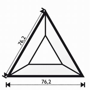 FASETT SPEIL TRIANGEL 7,62 cm x 7,62 cm x 7,62 cm
