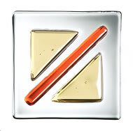 APPLIKAS KVADRAT 60 x 60 MM DESIGN 3 RAV ORANSJE