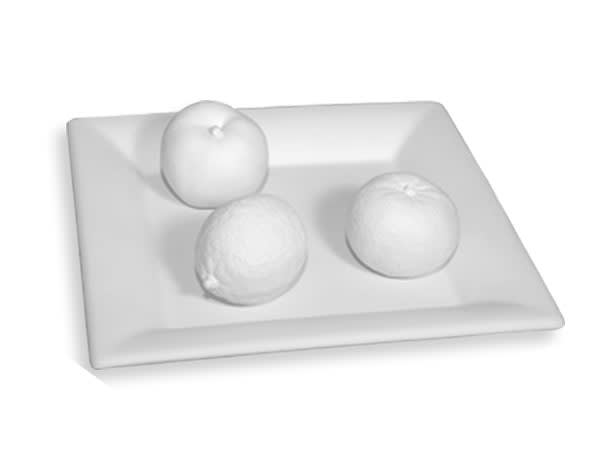 TALLERKEN/SKÅL KVADRATISK 21,5CM 4CM FANE