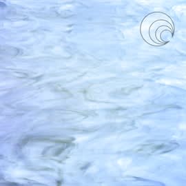 HVIT MED SKYER I LYS GRÅ  122x61CM