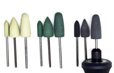 SLIPE POLER DIAMANT SETT  9 STK GUMMI