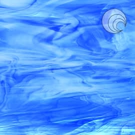 HIMMELBLÅ M/SKYER M BLÅ/HV 122x61 CM