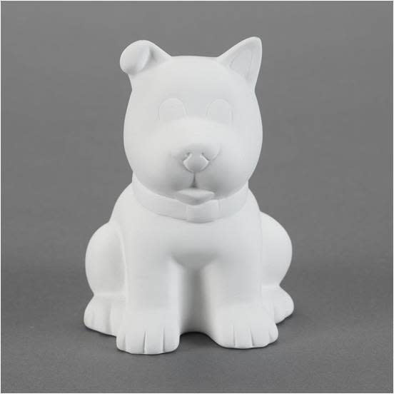 SITTING PUPPY BANK 150X100X115MM MIN 6 STK