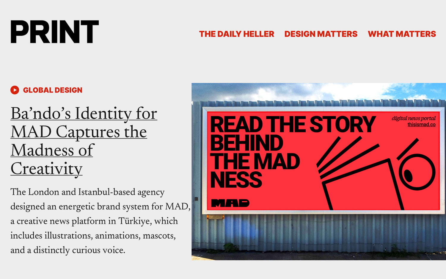 ✨ Print Magazine: Ba’ndo Crafts a Visually Striking Brand Identity for MAD 🚀