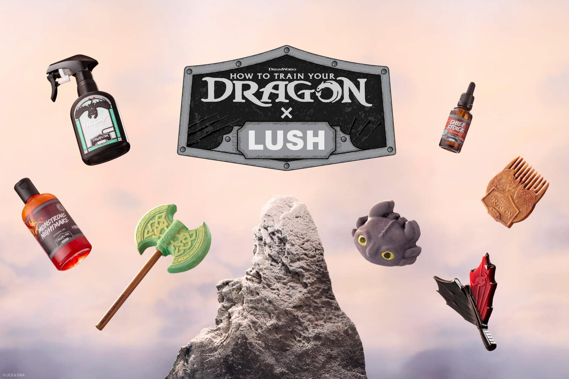 LUSH✖️ヒックとドラゴン　コラボ ボディスプレーと、コーム LUSH✖️ヒックとドラゴン コラボ ボディスプレーと、コーム